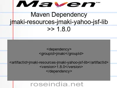 Maven dependency of jmaki-resources-jmaki-yahoo-jsf-lib version 1.8.0