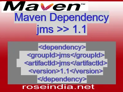 Maven dependency of jms version 1.1