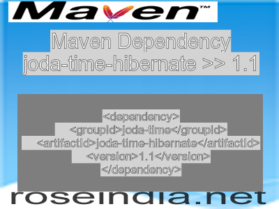 Maven dependency of joda-time-hibernate version 1.1