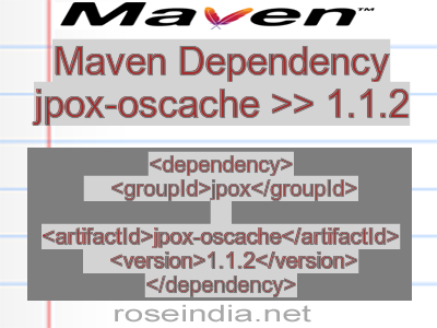 Maven dependency of jpox-oscache version 1.1.2