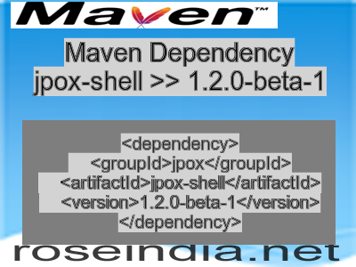Maven dependency of jpox-shell version 1.2.0-beta-1