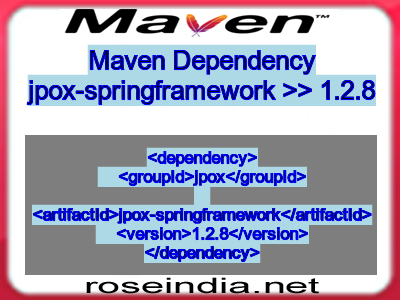 Maven dependency of jpox-springframework version 1.2.8
