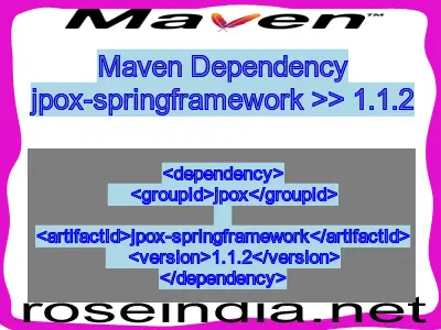 Maven dependency of jpox-springframework version 1.1.2