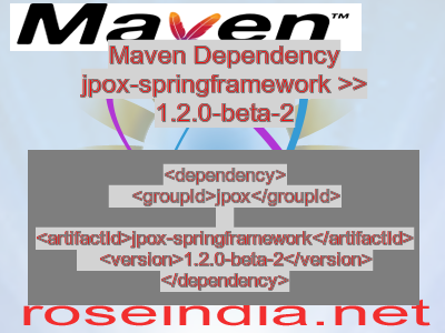 Maven dependency of jpox-springframework version 1.2.0-beta-2