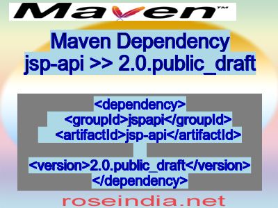 Maven dependency of jsp-api version 2.0.public_draft