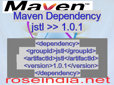 Maven dependency of jstl version 1.0.1