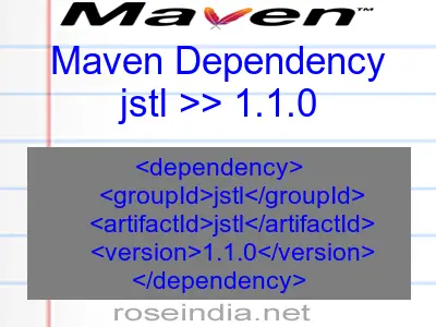 Maven dependency of jstl version 1.1.0