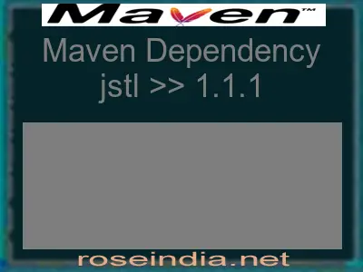 Maven dependency of jstl version 1.1.1