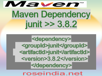 Maven dependency of junit version 3.8.2