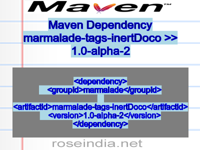 Maven dependency of marmalade-tags-inertDoco version 1.0-alpha-2