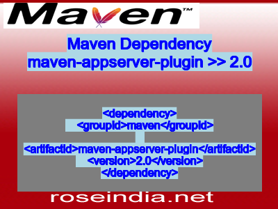 Maven dependency of maven-appserver-plugin version 2.0