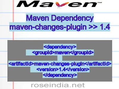 Maven dependency of maven-changes-plugin version 1.4