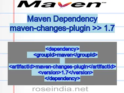 Maven dependency of maven-changes-plugin version 1.7