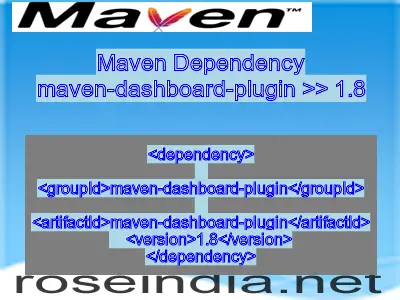 Maven dependency of maven-dashboard-plugin version 1.8