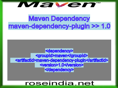 Maven dependency of maven-dependency-plugin version 1.0