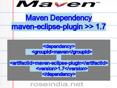 Maven dependency of maven-eclipse-plugin version 1.7