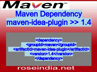 Maven dependency of maven-idea-plugin version 1.4