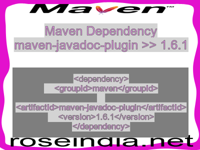 Maven dependency of maven-javadoc-plugin version 1.6.1