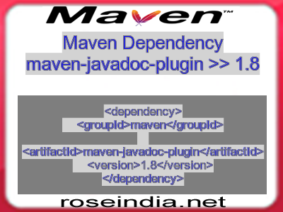 Maven dependency of maven-javadoc-plugin version 1.8