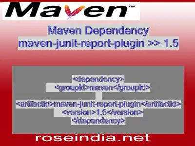 Maven dependency of maven-junit-report-plugin version 1.5