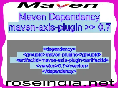 Maven dependency of maven-axis-plugin version 0.7