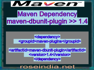Maven dependency of maven-dbunit-plugin version 1.4