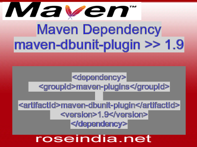 Maven dependency of maven-dbunit-plugin version 1.9