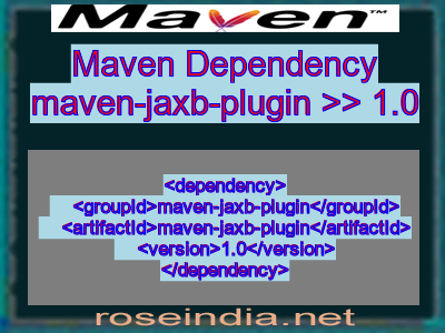Maven dependency of maven-jaxb-plugin version 1.0