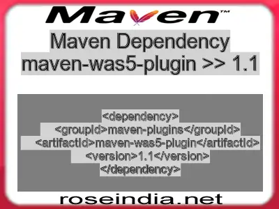 Maven dependency of maven-was5-plugin version 1.1
