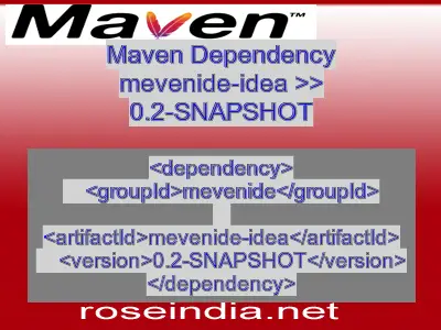 Maven dependency of mevenide-idea version 0.2-SNAPSHOT