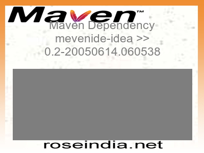 Maven dependency of mevenide-idea version 0.2-20050614.060538