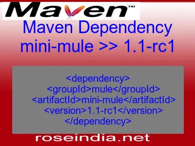 Maven dependency of mini-mule version 1.1-rc1