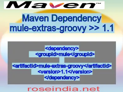 Maven dependency of mule-extras-groovy version 1.1