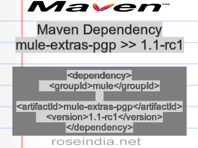 Maven dependency of mule-extras-pgp version 1.1-rc1