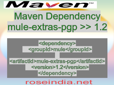 Maven dependency of mule-extras-pgp version 1.2