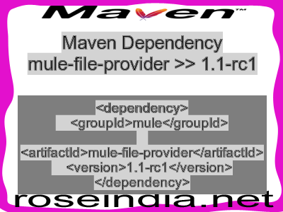 Maven dependency of mule-file-provider version 1.1-rc1