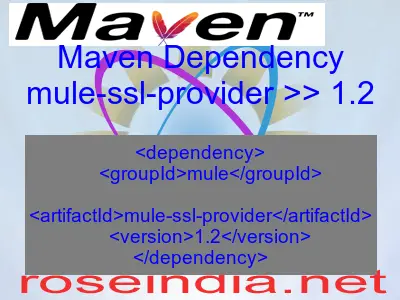 Maven dependency of mule-ssl-provider version 1.2