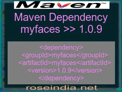 Maven dependency of myfaces version 1.0.9