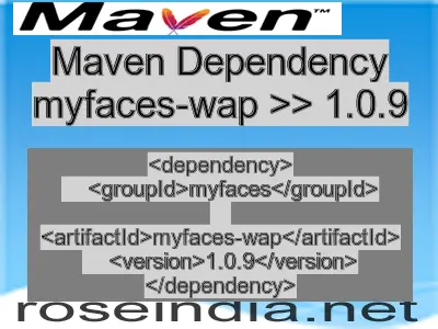 Maven dependency of myfaces-wap version 1.0.9