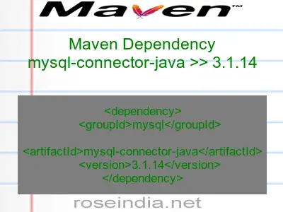 Maven dependency of mysql-connector-java version 3.1.14
