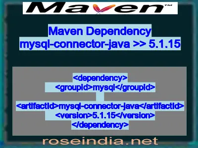 Maven dependency of mysql-connector-java version 5.1.15