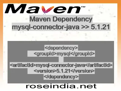 Maven dependency of mysql-connector-java version 5.1.21