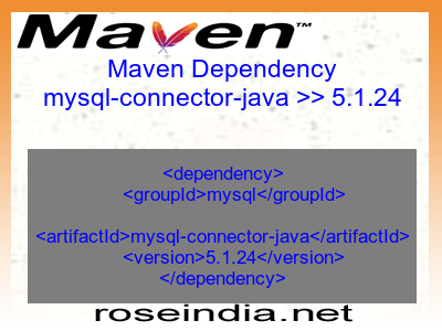 Maven dependency of mysql-connector-java version 5.1.24