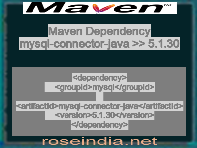 Maven dependency of mysql-connector-java version 5.1.30