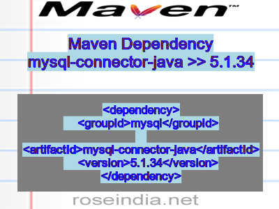 Maven dependency of mysql-connector-java version 5.1.34