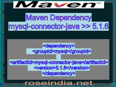 Maven dependency of mysql-connector-java version 5.1.6