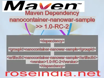 Maven dependency of nanocontainer-nanowar-sample version 1.0-RC-2