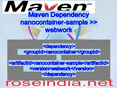 Maven dependency of nanocontainer-sample version webwork