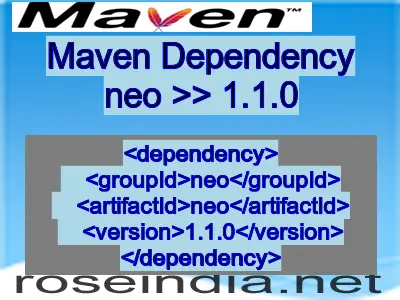 Maven dependency of neo version 1.1.0