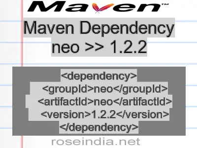 Maven dependency of neo version 1.2.2